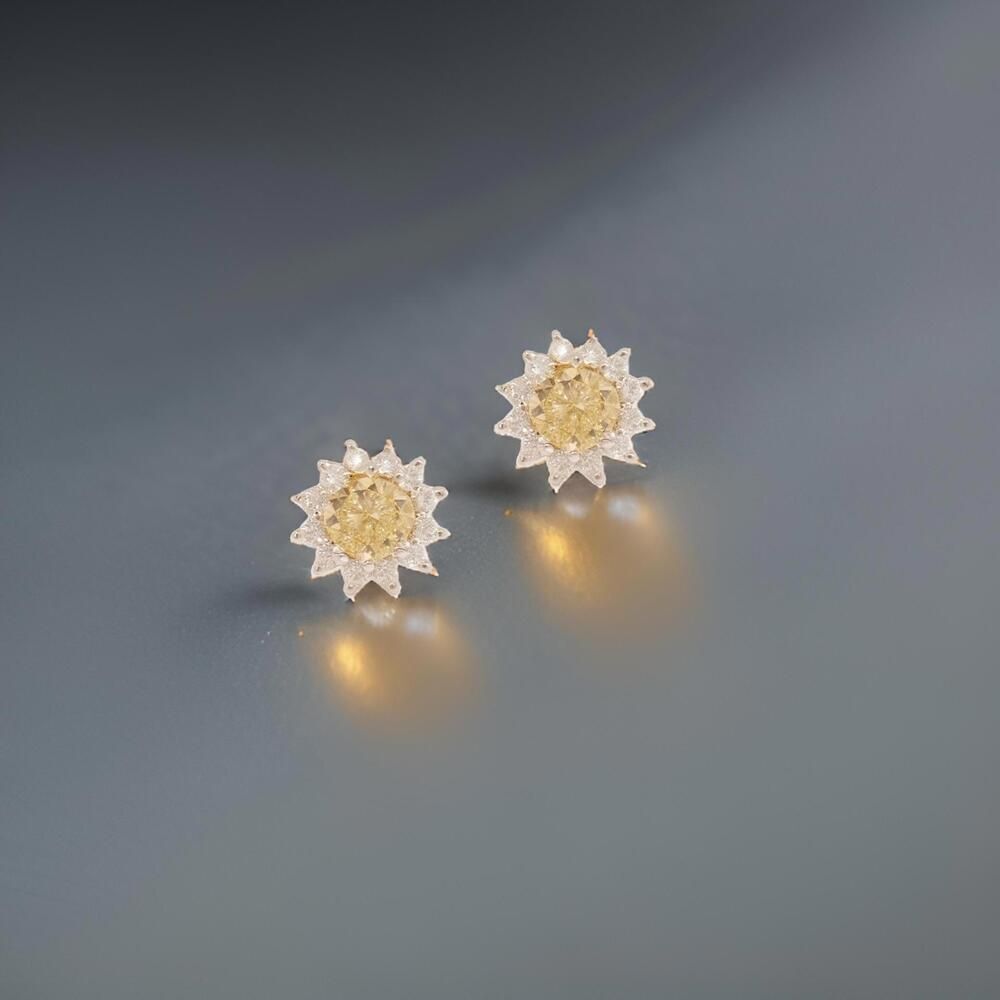 Natural Sapphire Diamond Stud Earrings 14k Gold 2 TCW Certified $4,975 211887